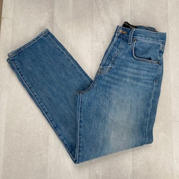 Veronica Beard Denim - VERONICA BEARD Blake Classic Straight High Rise Button Fly Navy Denim Jeans 27
